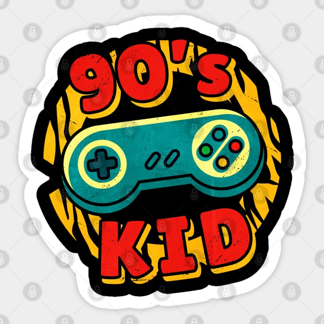 90'S Kid - Video Game Lover Quote Artwork Sticker by Artistic muss